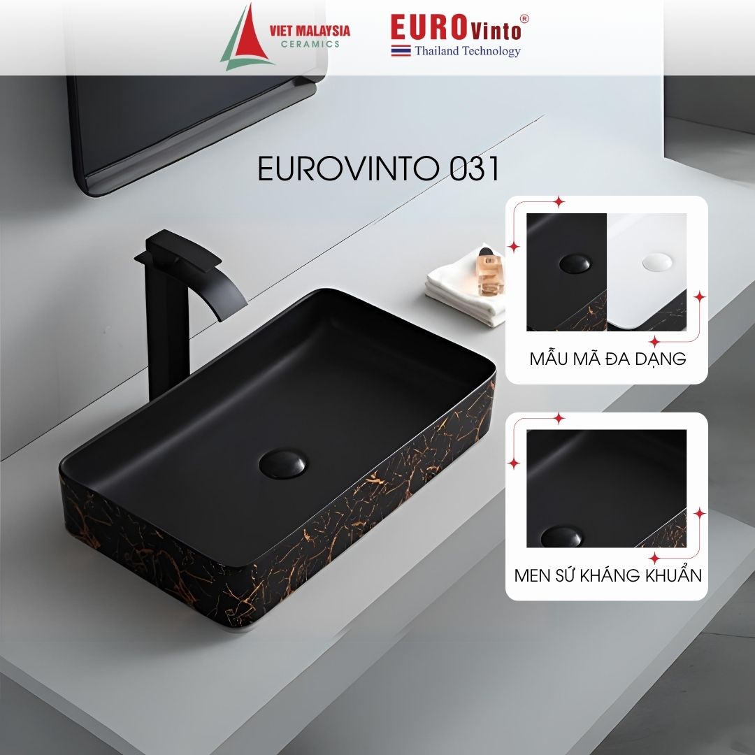 Chậu Rửa Lavabo Eurovinto 031 Thiết Kế Hiện Đại