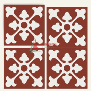 Gạch bông hoa văn cổ điển VH 39 trang trí ốp tường - lát nền kích thước 200x200mm