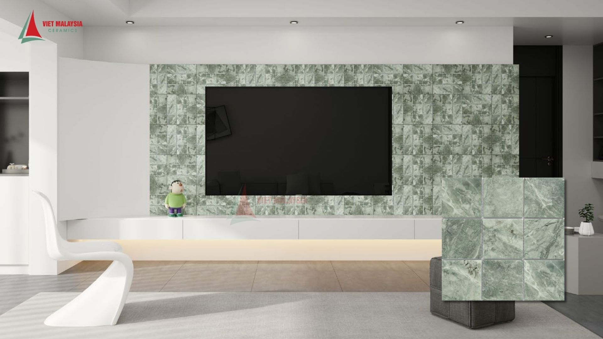 Gạch mosaic ốp vách tivi xu hướng - VH-IN979701