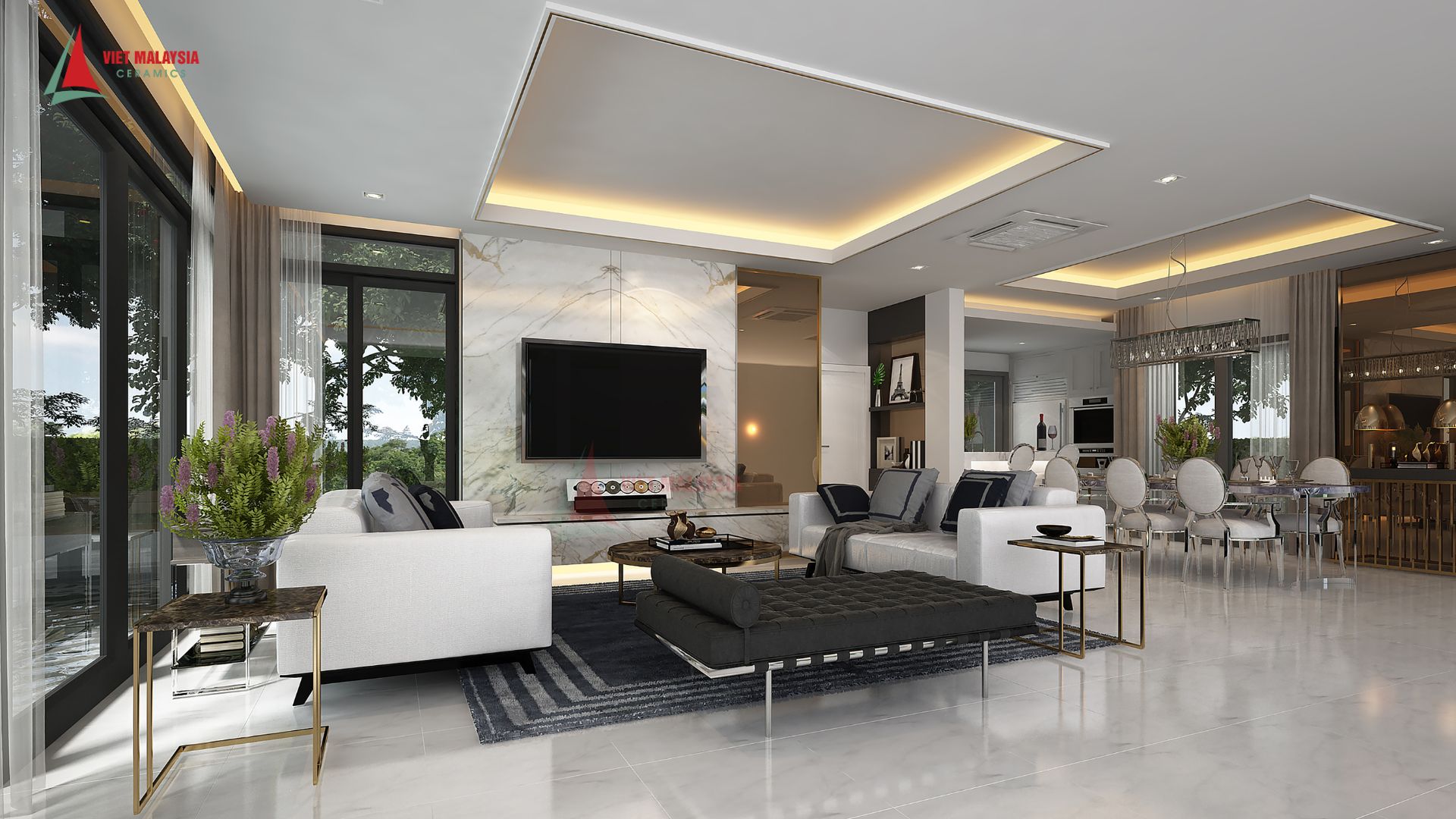 Top 5 xu hướng gạch ốp tường dẫn đầu thiết kế trong năm 2026