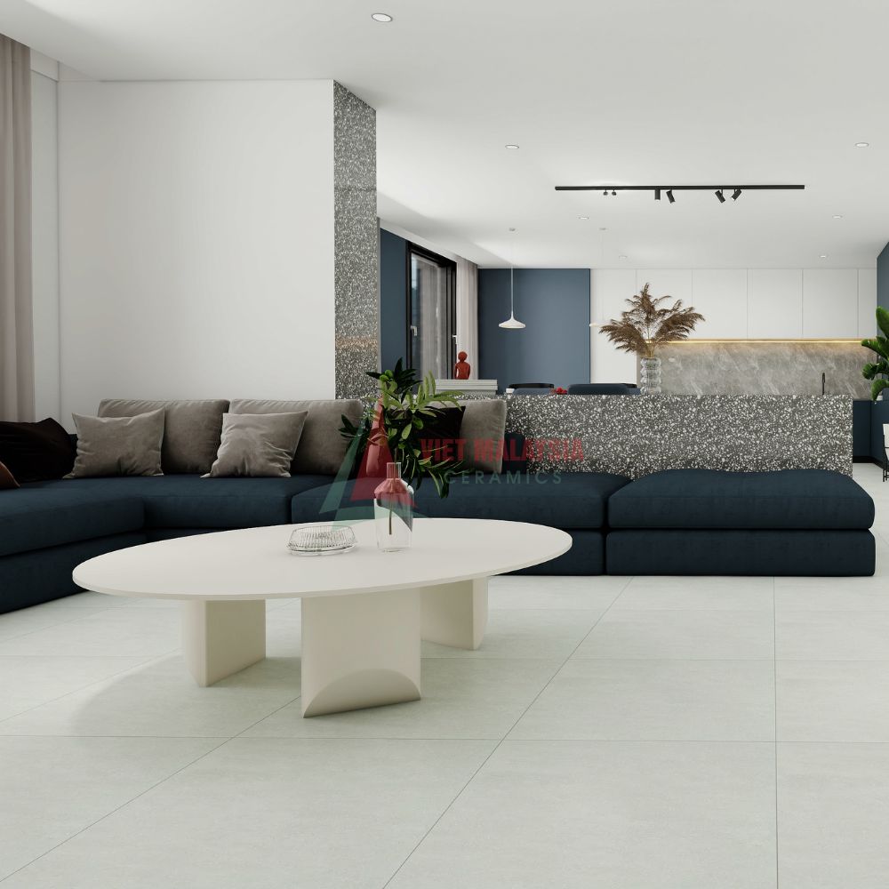 Gạch lát nền 60x60 Malaysia SY-ROS4NR – Porcelain mặt Matt, họa tiết tự nhiên
