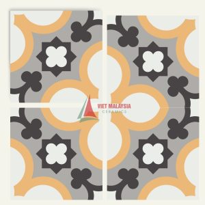 Gạch bông trang trí cổ điển vintage VH 106 kích thước 200x200mm / 300x300mm