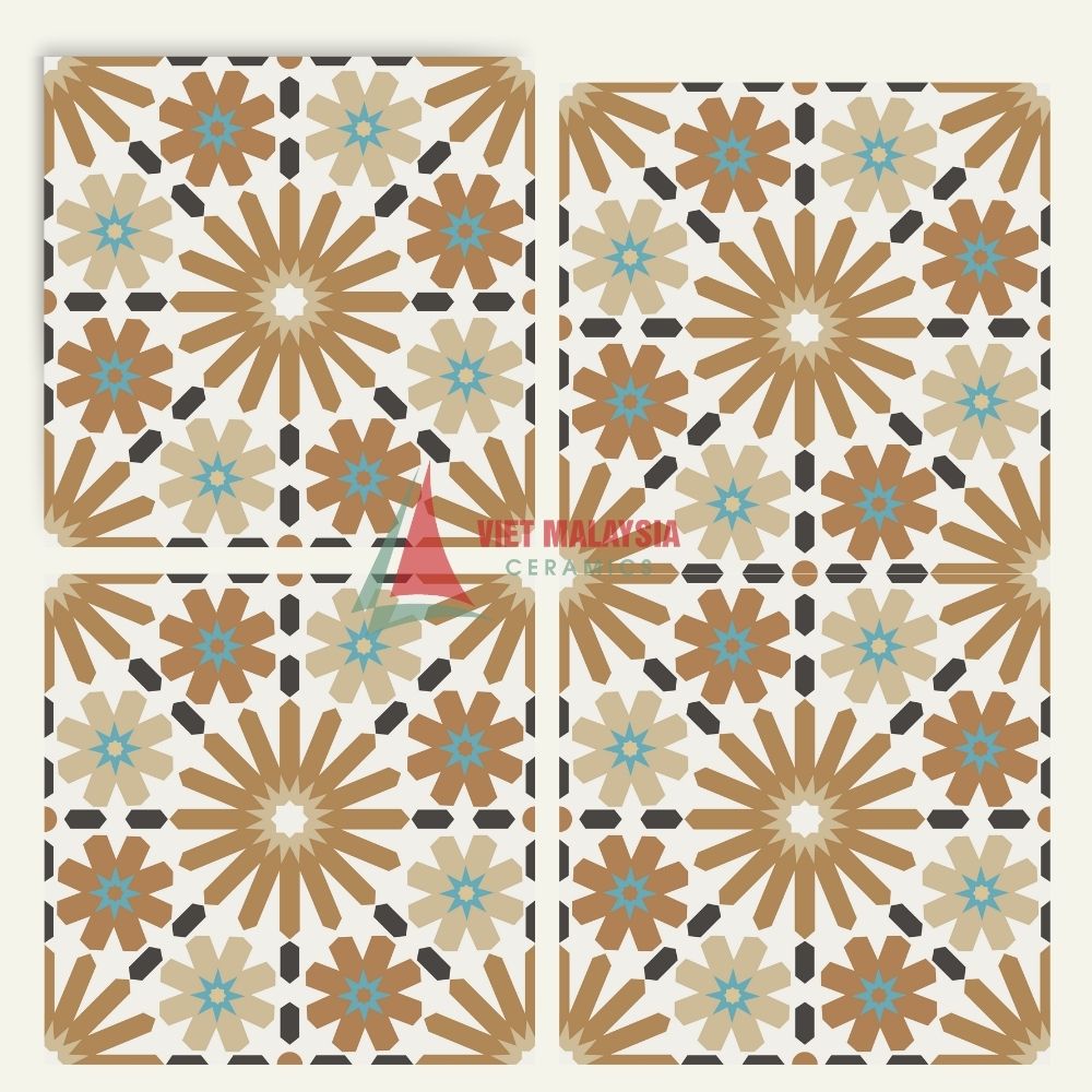 Gạch bông xi măng hoa văn cổ điển VH 45 kích thước 200x200mm / 300x300mm