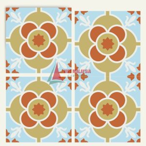 Gạch bông xi măng hoa văn cổ điển VH 51 kích thước 200x200mm / 300x300mm