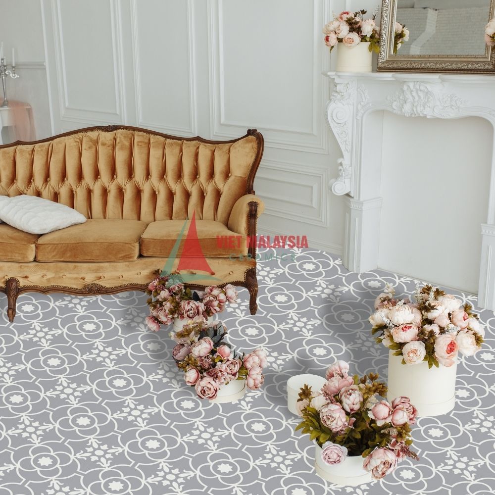 Gạch bông xi măng hoa văn cổ điển VH 51 kích thước 200x200mm / 300x300mm