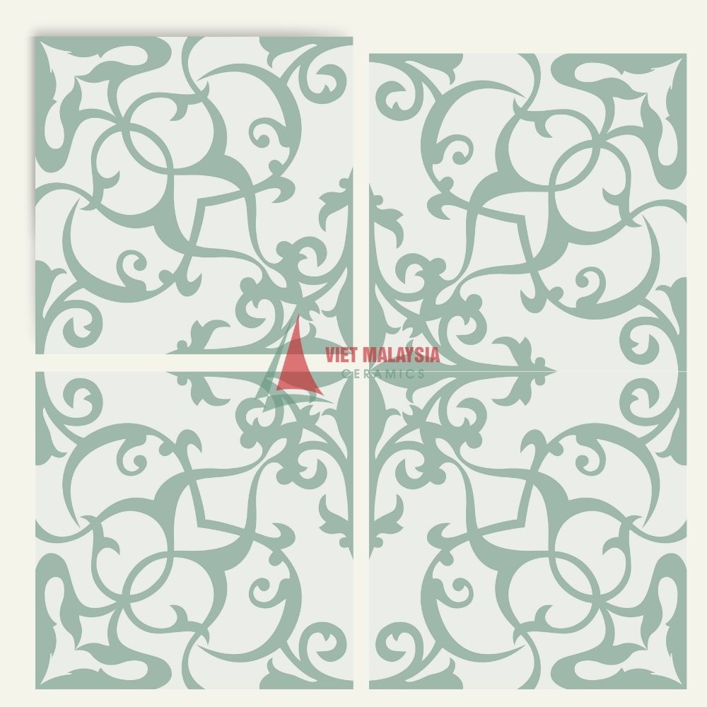 Gạch bông xi măng hoa văn cổ điển VH 52 kích thước 200x200mm / 300x300mm