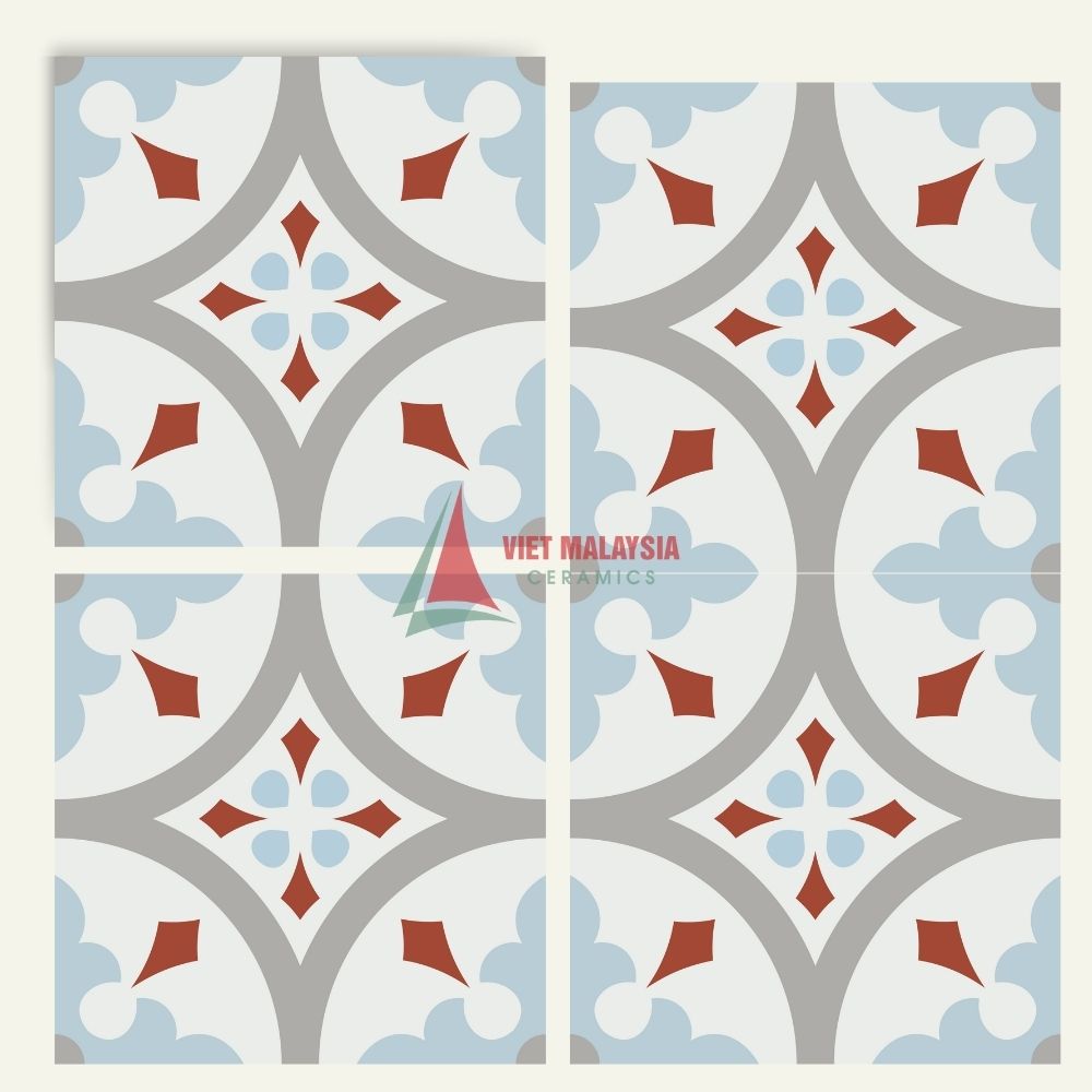 Gạch bông hoa văn trang trí VH 57 kích thước 200x200mm / 300x300mm