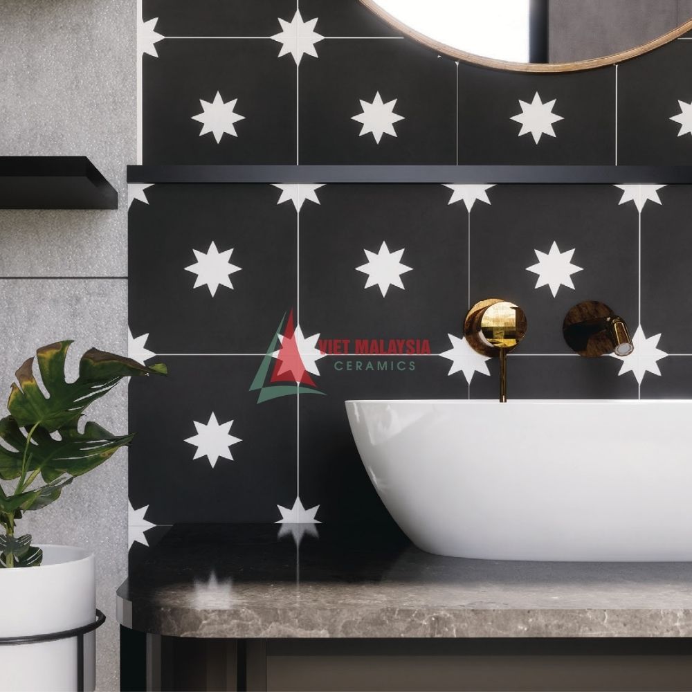 Gạch bông hoa văn thủ công VH 96 kích thước 200x200mm / 300x300mm