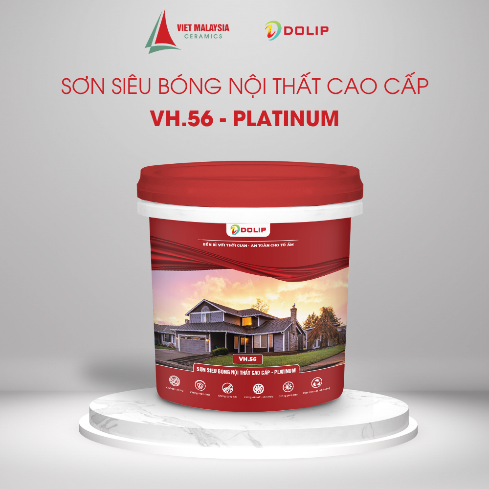 VH 5 Platinum – Sơn siêu bóng nội thất cao cấp cho bề mặt hoàn thiện sang trọng